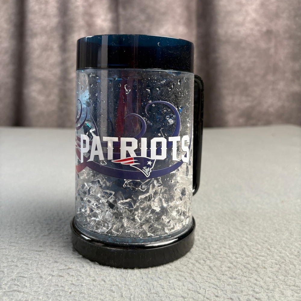 New England Patriots NFL Freezer Mug Double Wall Acrylic Chiller Tankard 16oz